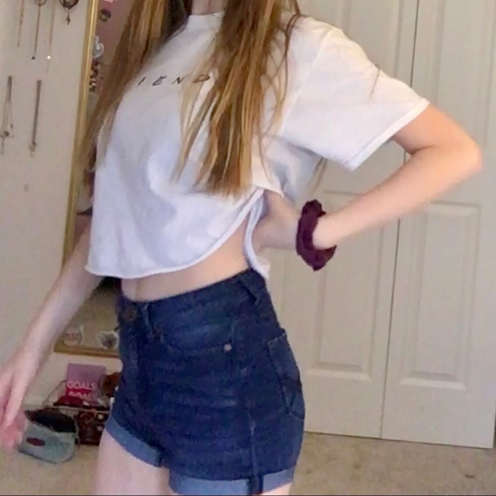 Blue jean shorts